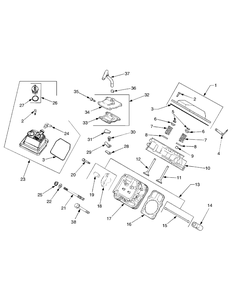 Cylinder Head, Valves And Breather Diagram and Parts List for GT3100 14A671010-14B671710 Cub Cadet Lawn Tractor